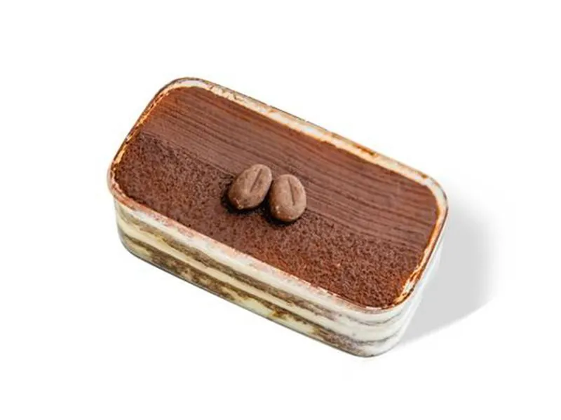 Mini classic tiramisu in a box at ZERO& Newbury Street, a Bubble Tea Shop in Boston