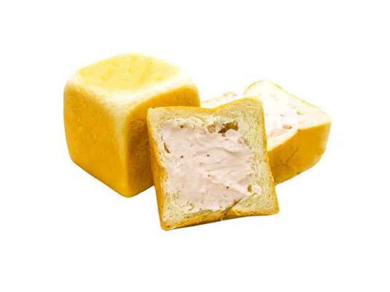 Strawberry cream-filled cubed bread at ZERO& Newbury Street, a Bubble Tea Shop in Boston